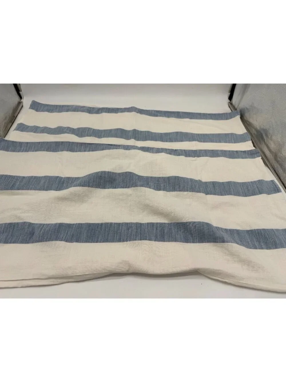 Lot Of 2 Threshold Blue & White Striped Pillow Shams Cotton Blend Bedding